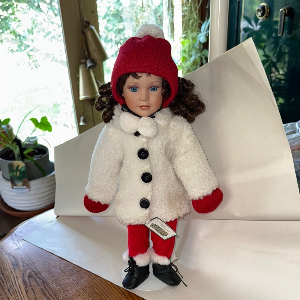Winter Wonderland Doll with Red and White Outfit